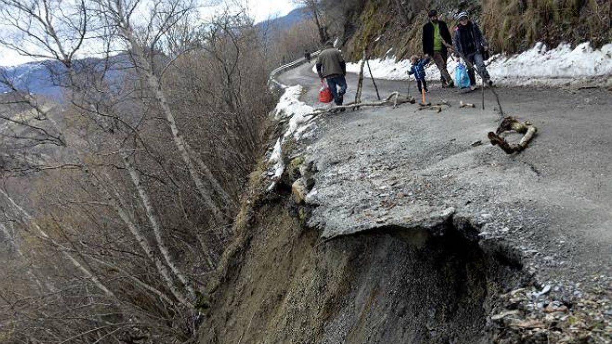 Los accesos a Baiasca de Llavorsí (Pallars Sobirà).-Foto: ACN