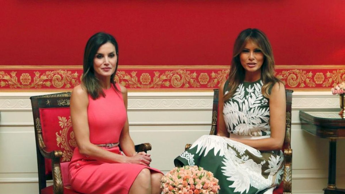 Melania Trump y la reina Letizia, en la Casa Blanca.-FRANCISCO GÓMEZ (CASA REAL)