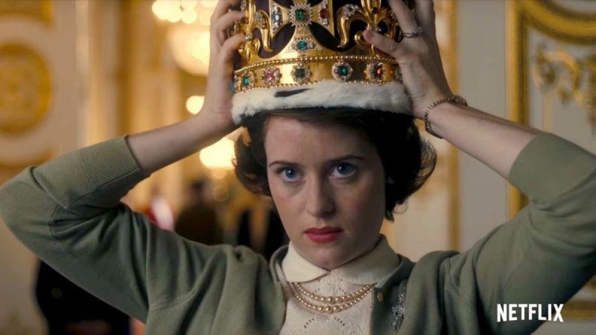 La actriz Claire Foy, en la serie 'The Crown'.-