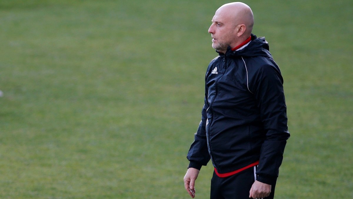 Julián Calero, entrenador del Burgos CF. SANTI OTERO