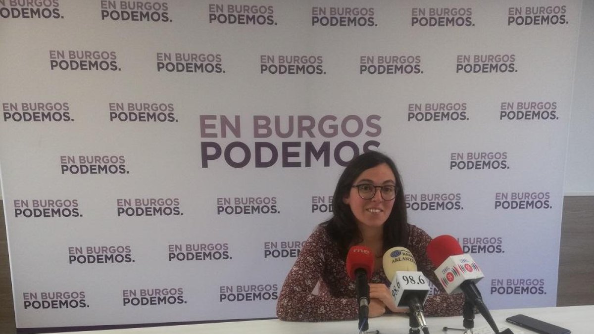 Laura Domingo, ayer, durante la presentación de las propuestas.-D. S. M.