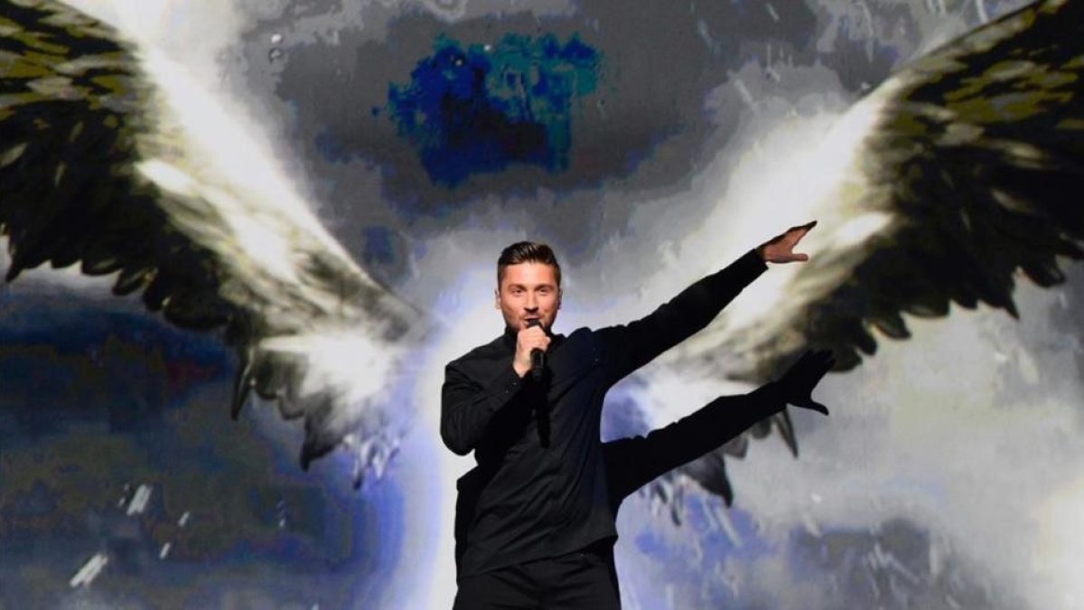 El ruso Sergey Lazarev, en la primera semifinal de Eurovisión 2016.-AFP / JONATHAN NACKSTRAND