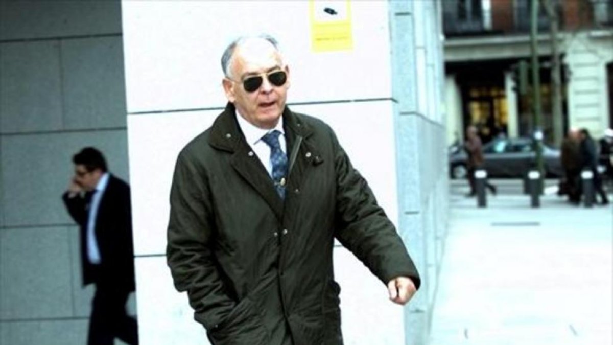Eugenio Pino, exnúmero dos de la Policía, tras declarar en la Audiencia Nacional, en Madrid.-DAVID CASTRO