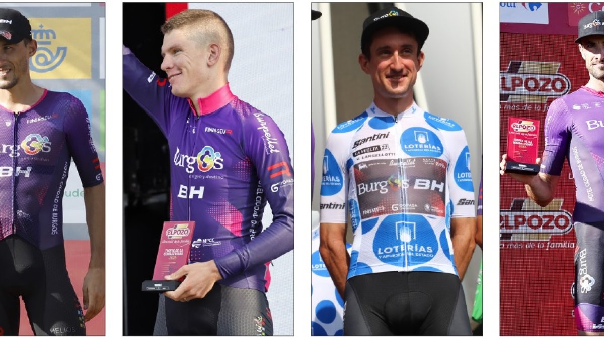 Díaz Gallego, Bol, Langellotti y Okamika subieron al podio por su buen hacer en carrera. SPRINT CYCLING AGENCY / BURGOS BH