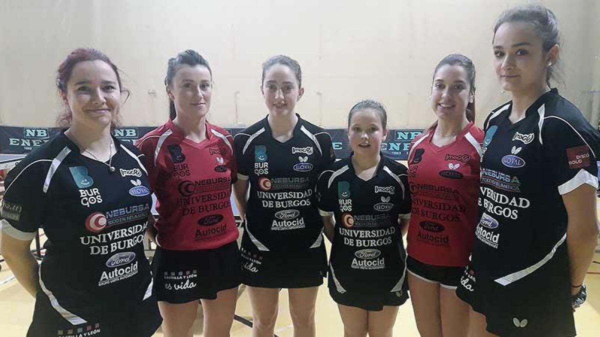 Formación del UBU Burgos TMfemenino que disputará la fase de ascenso a División de Honor.-ECB