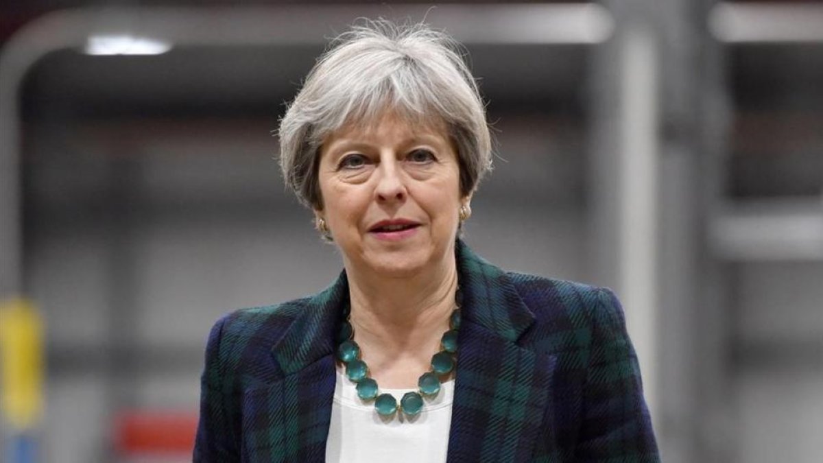 Theresa May, este jueves 27 de abril.-Anthony Devlin