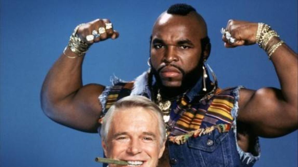 George Peppard y Mr. T, en 'El Equipo A'.-ARCHIVO