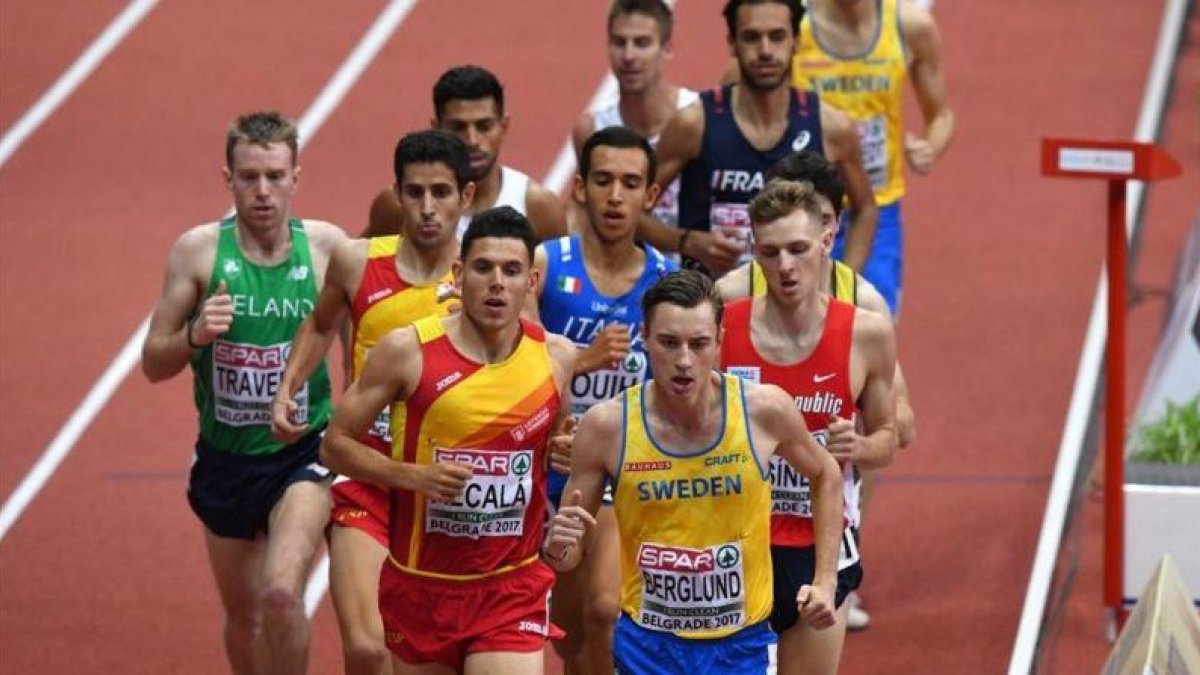 Marc Alcalà, en la final de 1.500.-AFP / DIMITAR DILKOFF