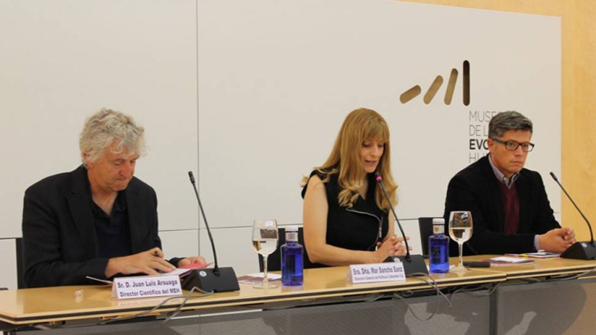 JuanLuis Arsuaga, MarSancho y Alejandro Sarmiento.-ECB
