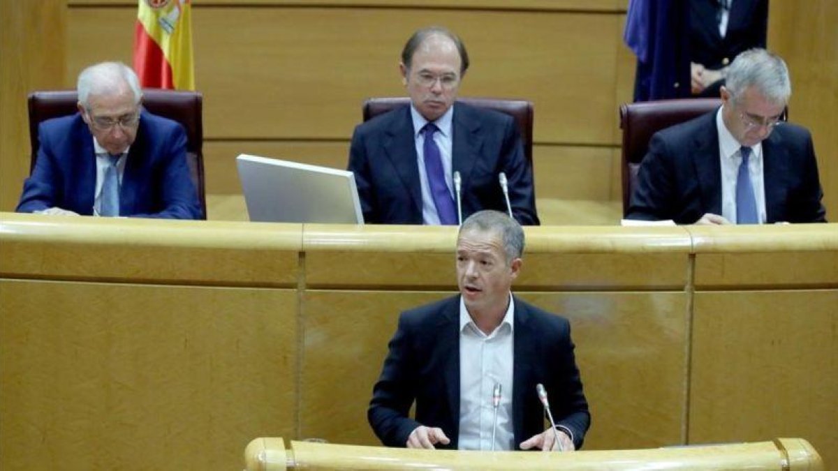 El portavoz socialista en el Senado, Ander Gil.-EFE / KIKO HUESCA