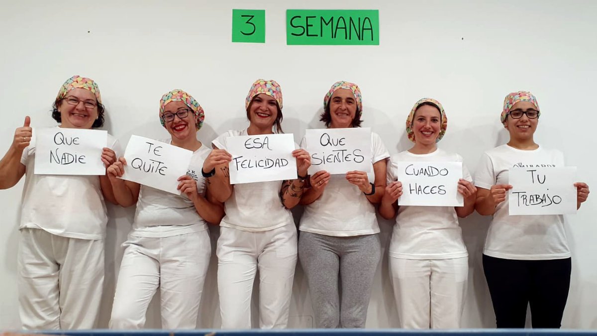 Seis trabajadores de la residencia 'El Mirador', en Villasante de Montija, se han enerrado con los ancianos para evitar contagios. ICAL