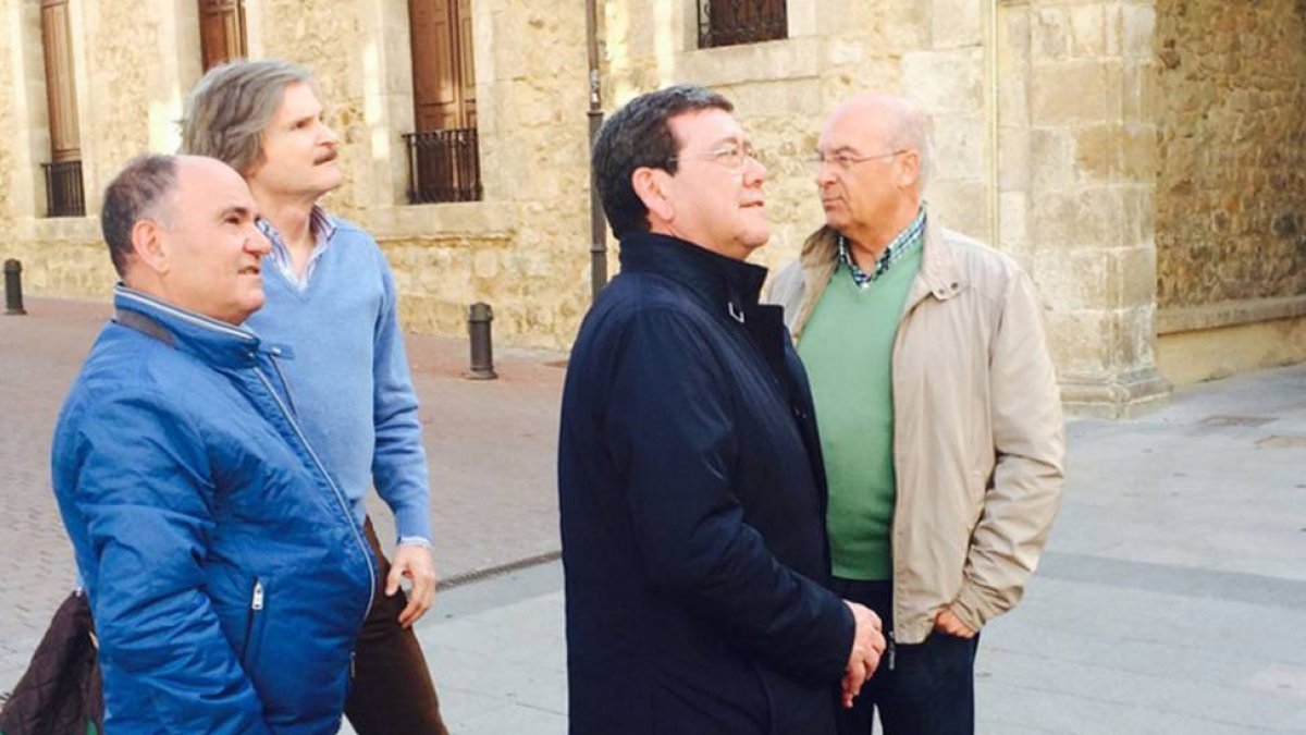 De izquierda a derecha, González, Mateu, Rico y López Marañón.-ECB