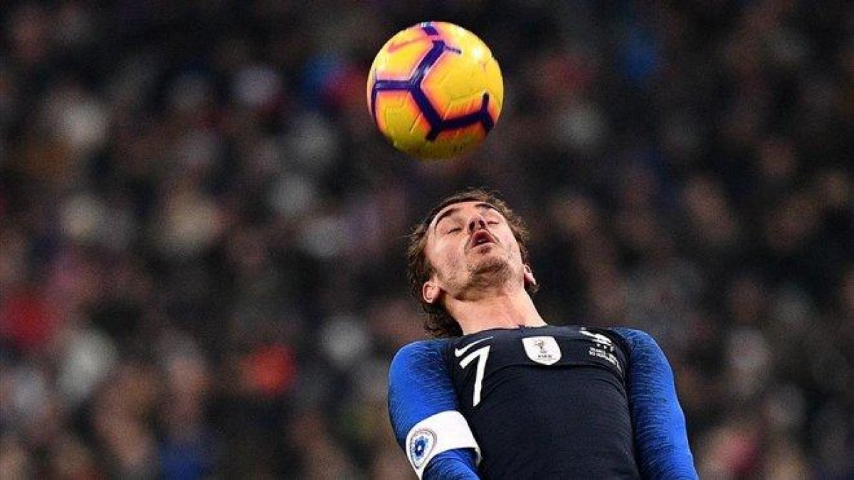 Antoine Griezmann en una imagen de archico con la selección francesa.-AFP