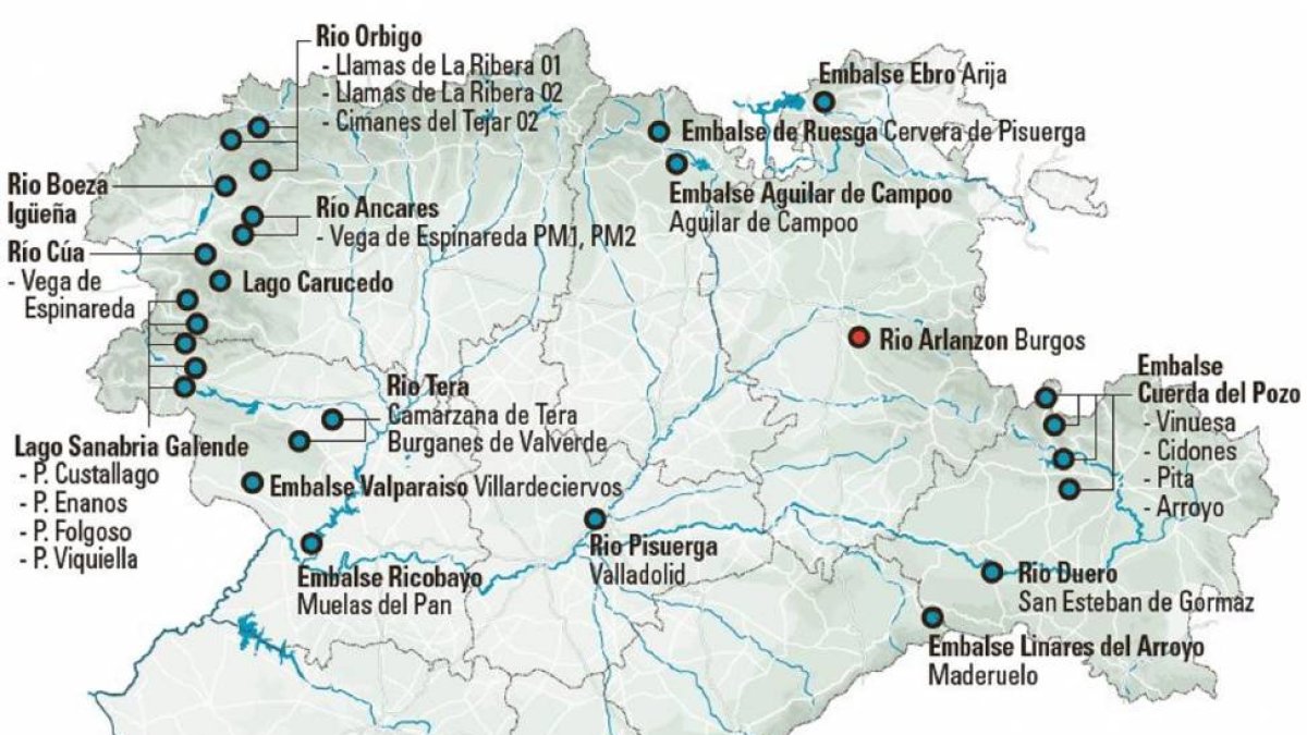 Zonas de banño y recreo en Castilla y León / Del 31 de julio al 7 de agosto-El Mundo