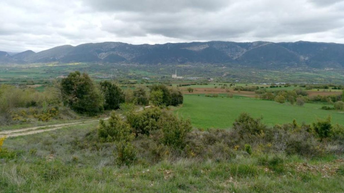 Esta zona es parte del entorno de Pangusión que se verá afectado, desde el que puede verse al fondo, Garoña.-ECB