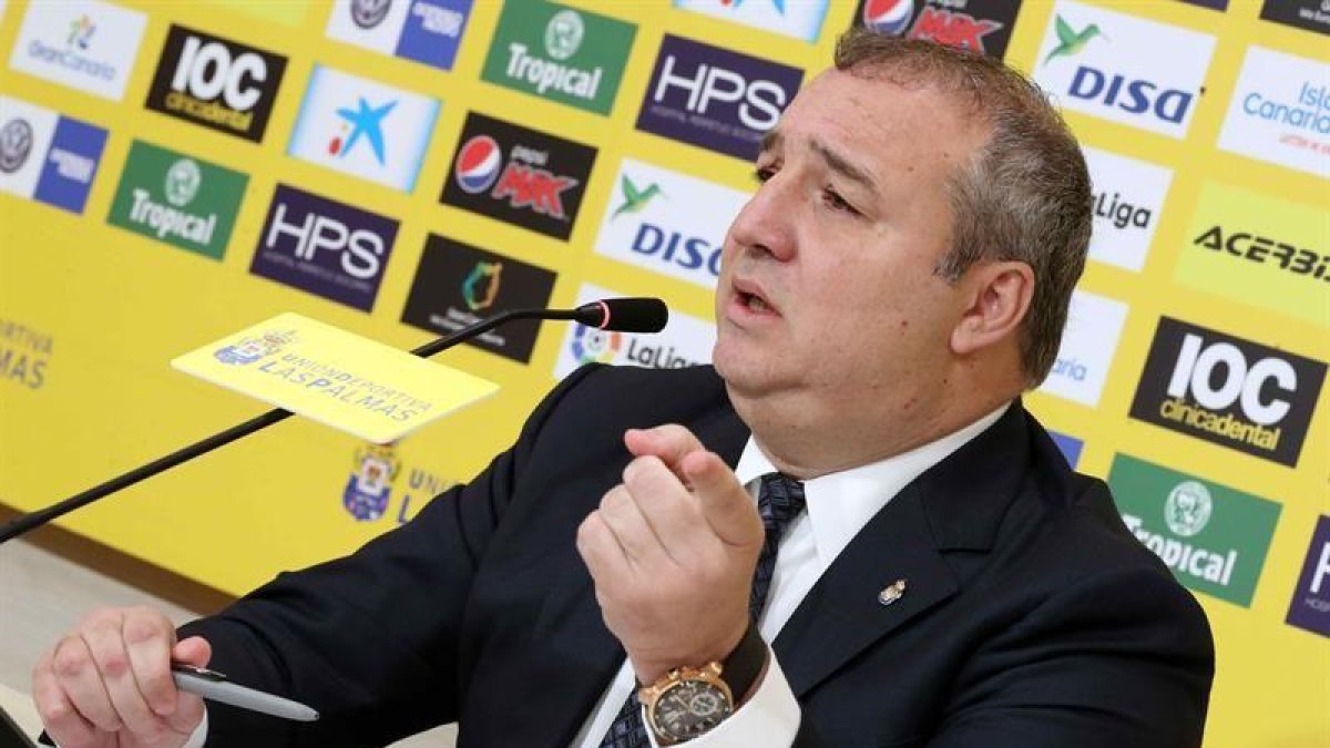 El presidente de la Unión Deportiva Las Palmas, Miguel Ángel Ramírez.-EFE