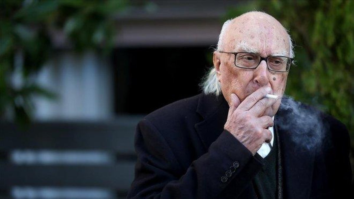 Andrea Camilleri, en Barcelona en el 2014.-JULIO CARBÓ