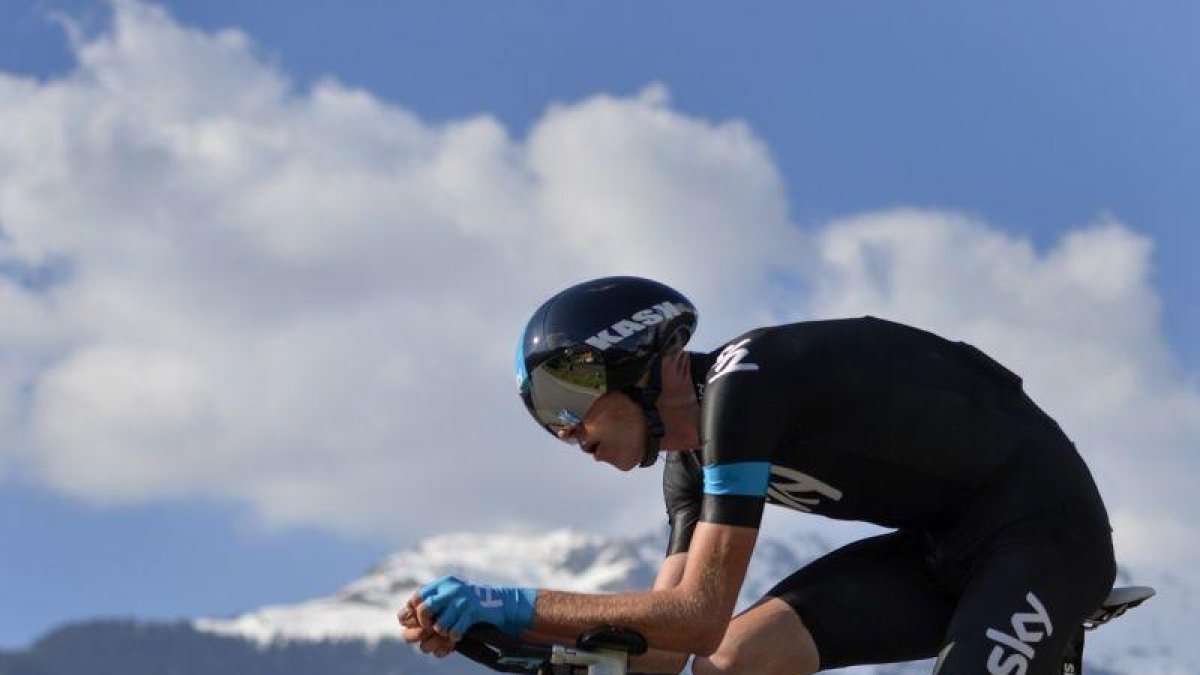 Chris Froome, en una imagen de archivo, todavía no ha ganado ninguna etapa ni carrera en lo que va de temporada.-FABRICE COFFRINI (AFP)