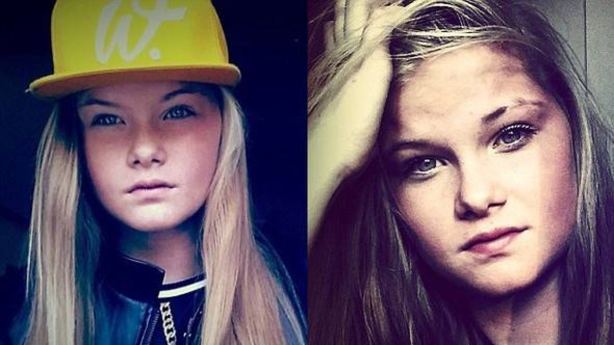 Fotografías de Lisa Borch, de 15 años, de sus cuentas en las redes sociales.-