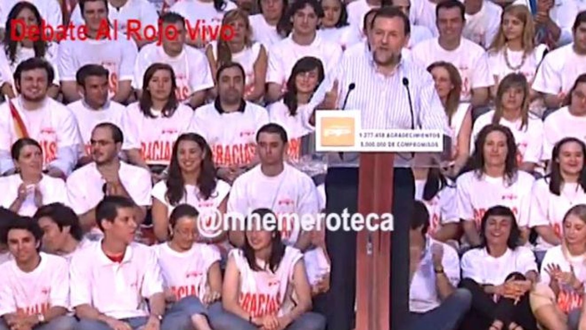Vídeo en el que Mariano Rajoy declara su amor a Alfonso Rus, en un mitin en Xàtiva en junio del 2007.-MALDITA HEMEROTECA / YOUTUBE
