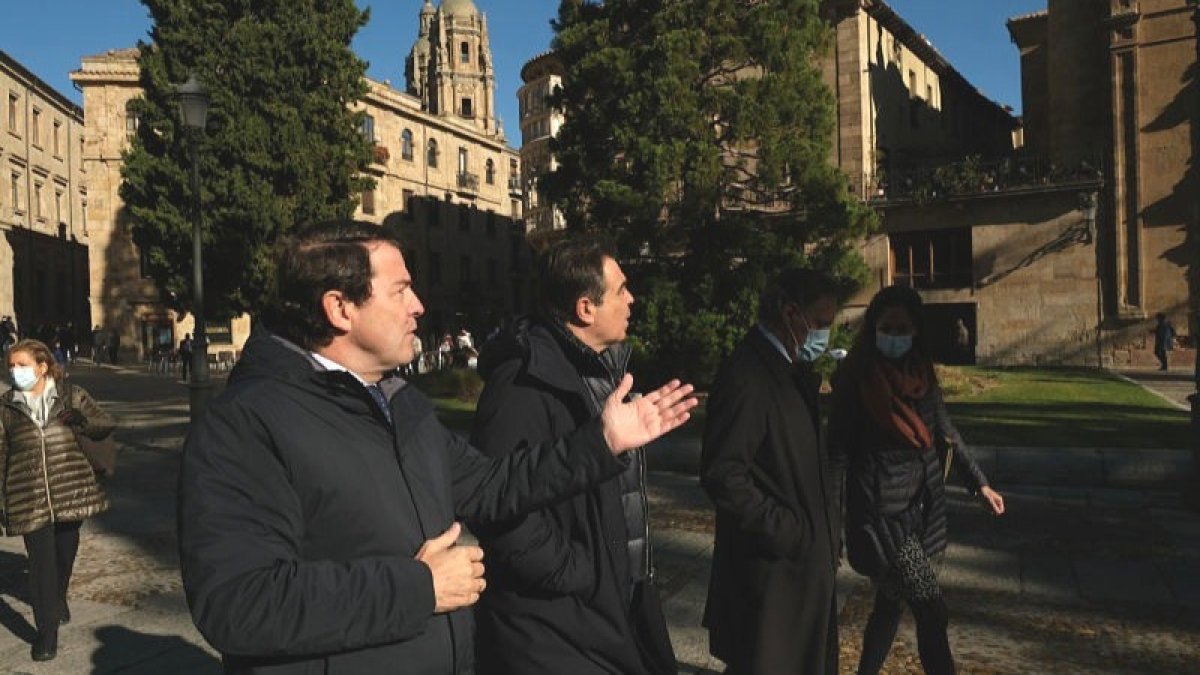 El presidente de la Junta de Castilla y León, Alfonso Fernández Mañueco, se reunió en Salamanca con el vicepresidente de la Comisión Europea, Margaritis Schinas. ECB