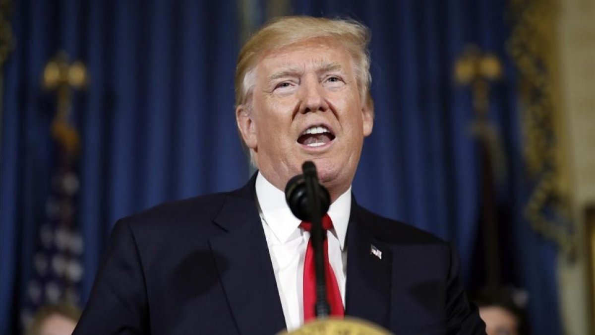 Trump pronuncia un discurso en la Casa Blanca, en Washington, el 24 de julio-AP / ALEX BRANDON