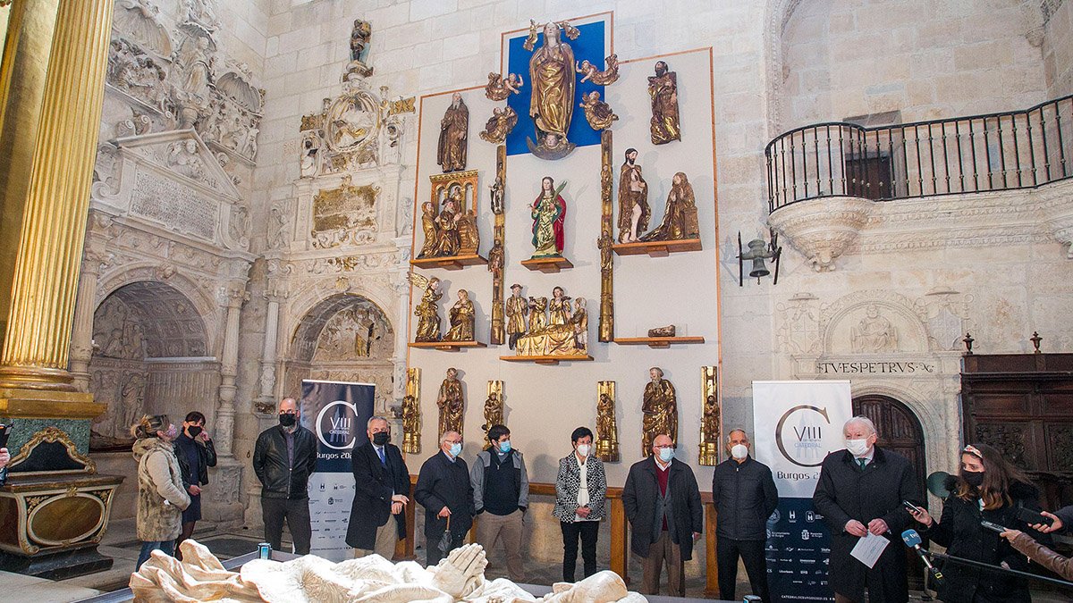 La capilla de la Presentación de la Catedral de Burgos ha acogido la exposición de las imágenes restauradas. TOMÁS ALONSO