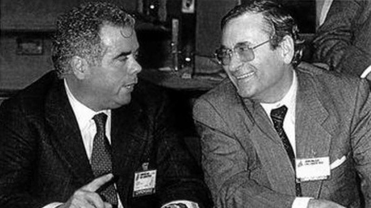 Rosendo Naseiro y Ángel Sanchís, en una foto tomada a finales de los 80.-ARCHIVO