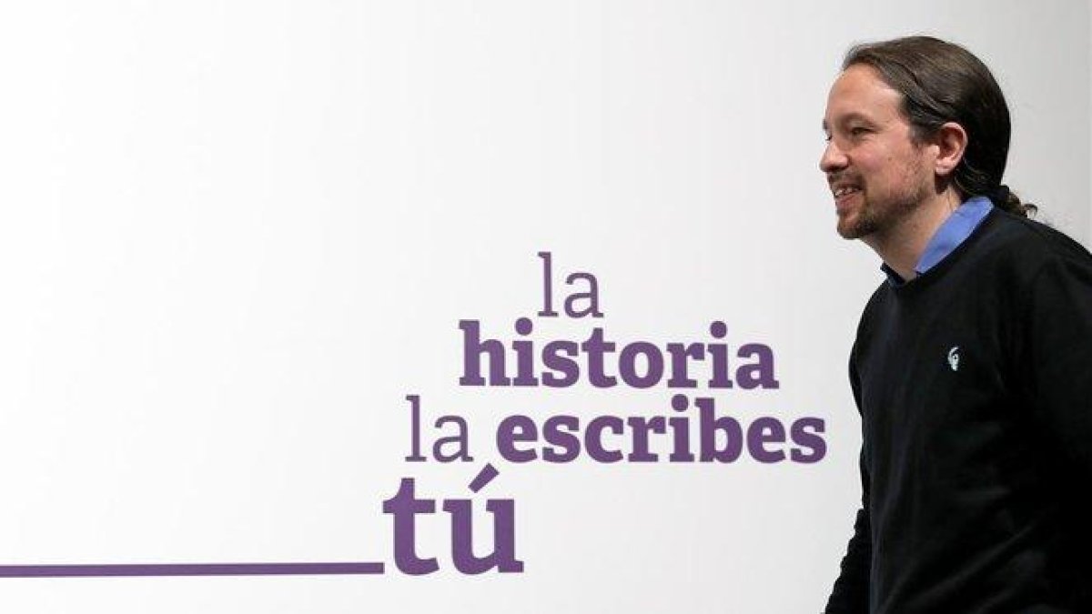 El líder de Unidas Podemos, Pablo Iglesias, el pasado domingo, tras conocer los resultados electorales.-REUTERS / RAFAEL MARCHANTE