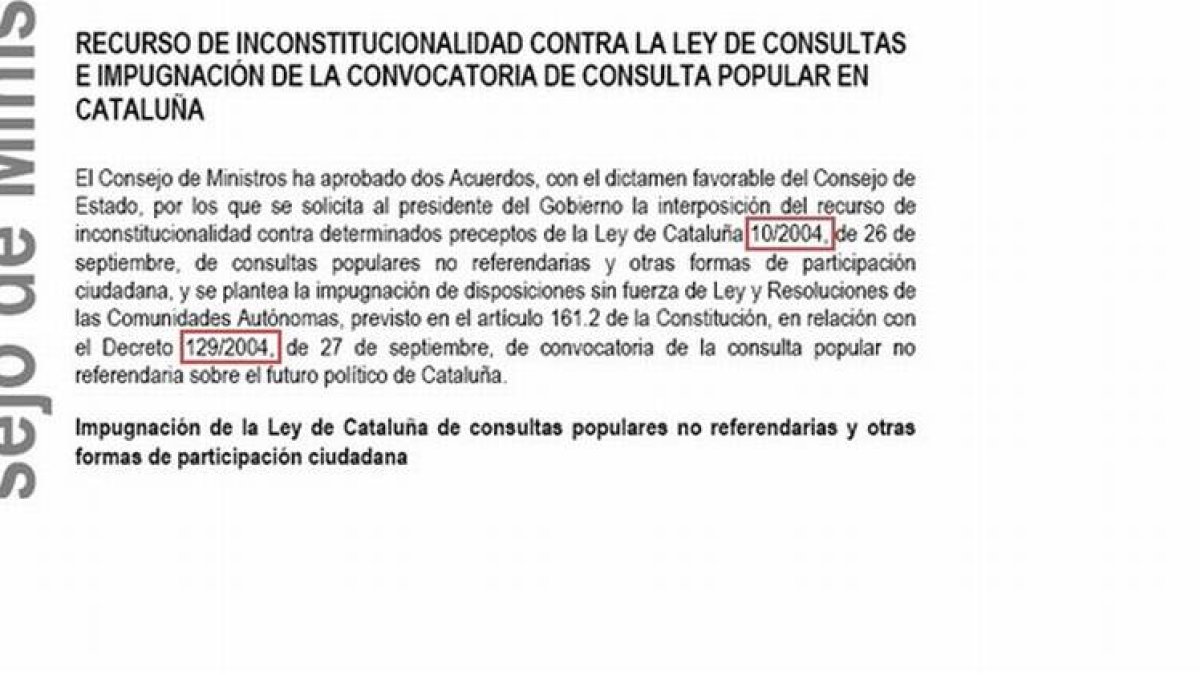 Los errores en la primera referencia oficial del Consejo de Ministros.-