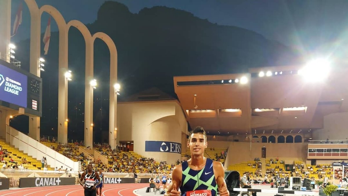 Jesús Gomez firmó en la prueba de la Diamond League de Mónaco su plusmarca personal en lo 1.500. / ECB