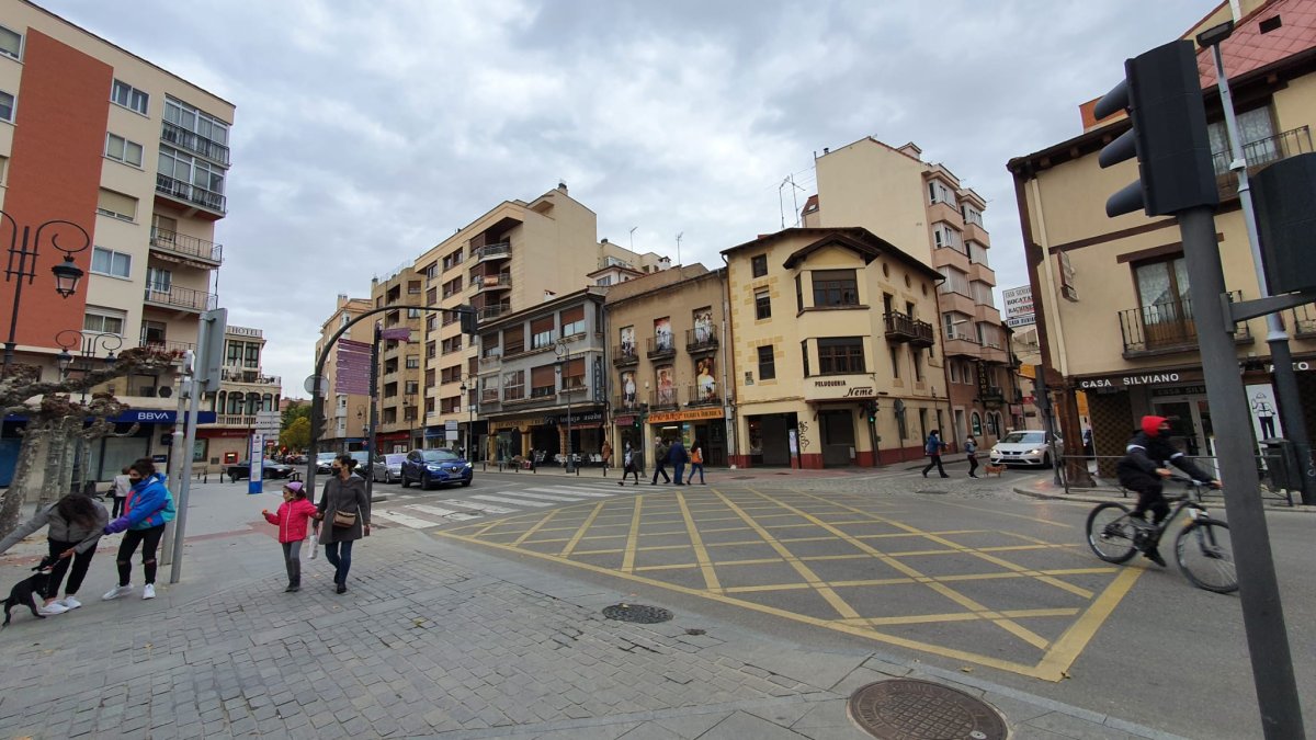 El centro de Aranda, ayer. L. V.