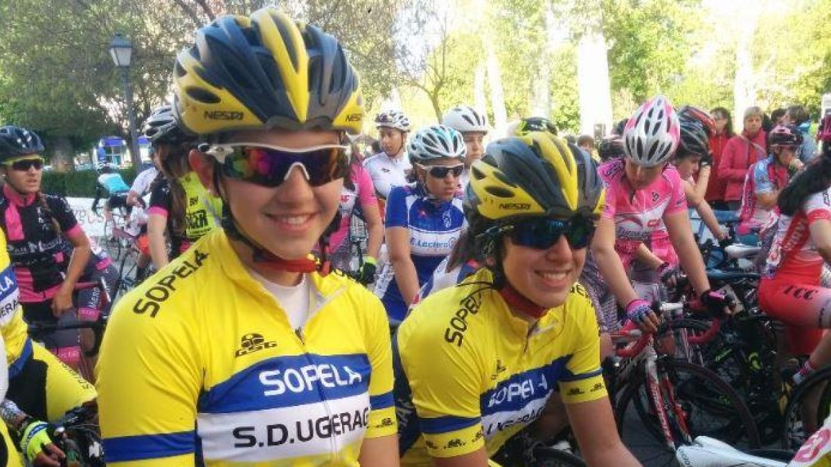La burgalesa Lorena de la Fuente antes de comenzar una carrera.-