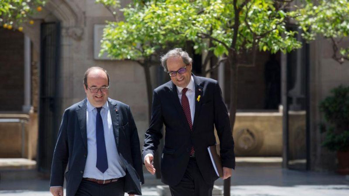 Iceta plantea a Torra convocar elecciones.-ALBERT BERTRAN