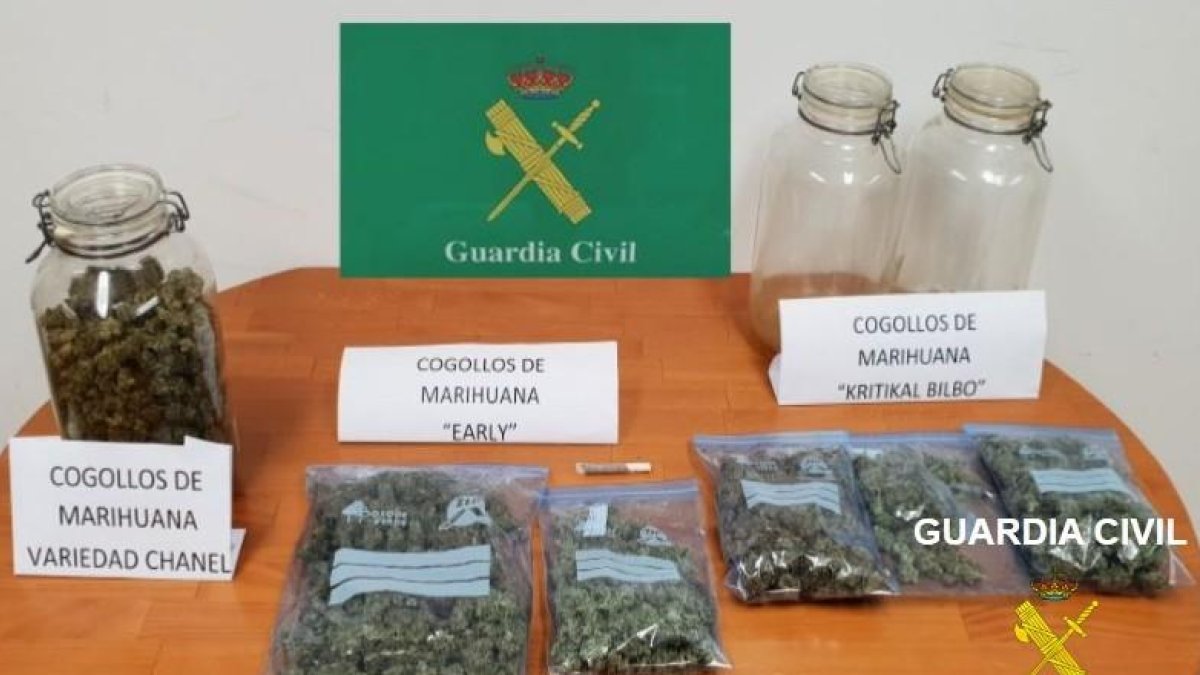 Droga incautada al detenido.-ECB