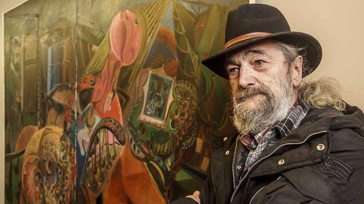 Revilla XII, junto a un díptico de 1987 en el que, aunque con una paleta más oscura, ya se ve su huella.-Santi Otero
