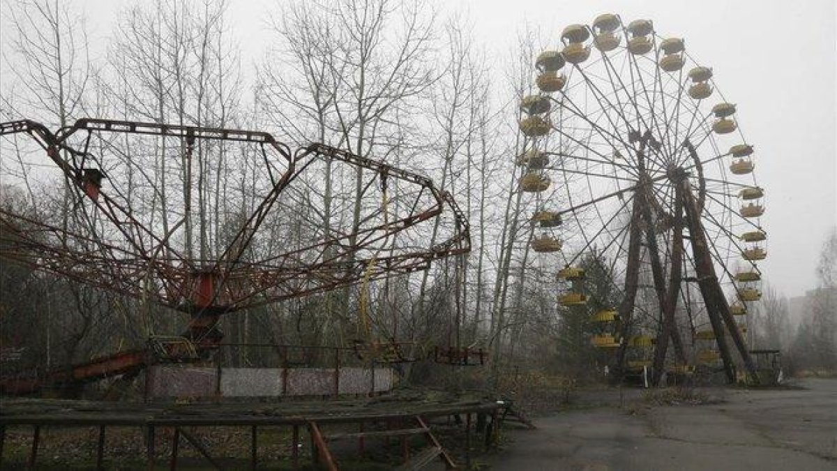 Zona de atracciones en Prípiat, en el 2012.-AP