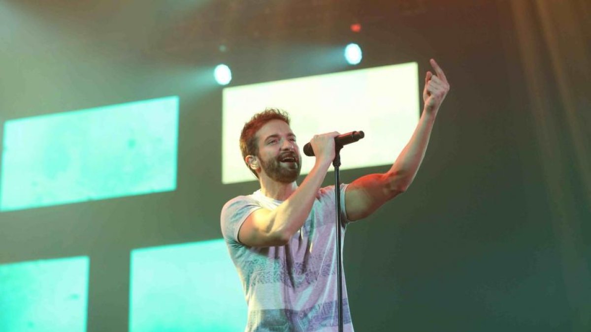 Pablo Alborán durante un concierto en el Palu Sant Jordi en el 2015-/ ELISENDA PONS