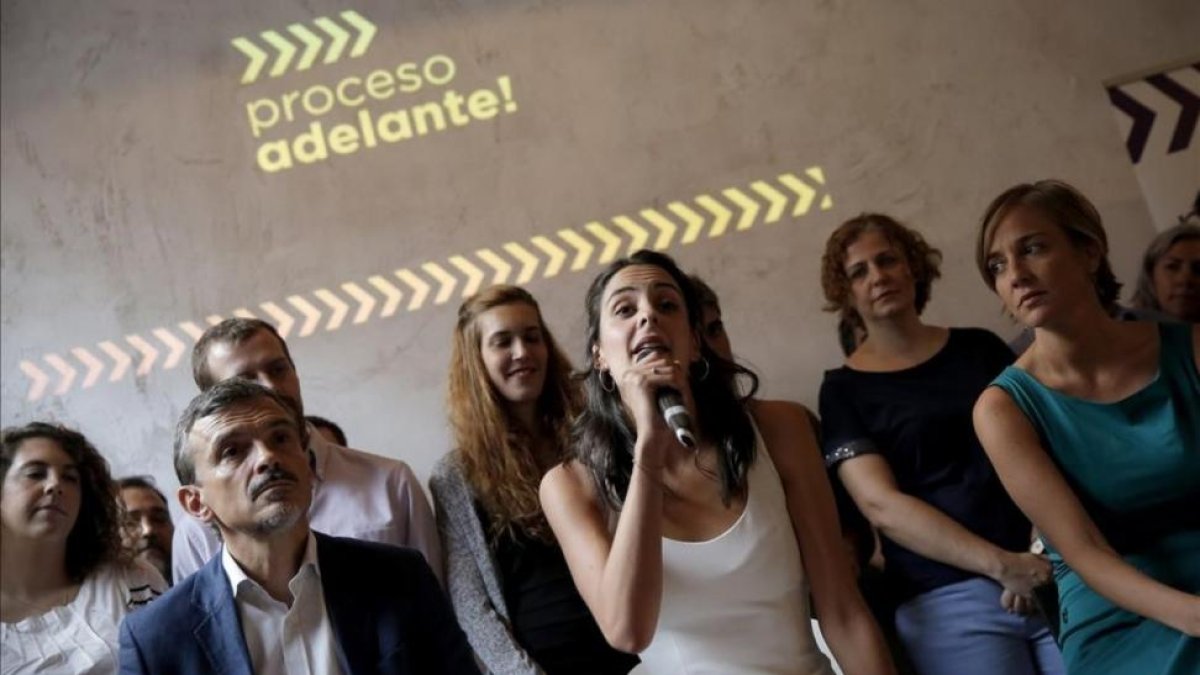 Rita Maestre, Tania Sánchez y José Manuel López presentan Adelante Podemos.-JOSÉ LUIS ROCA