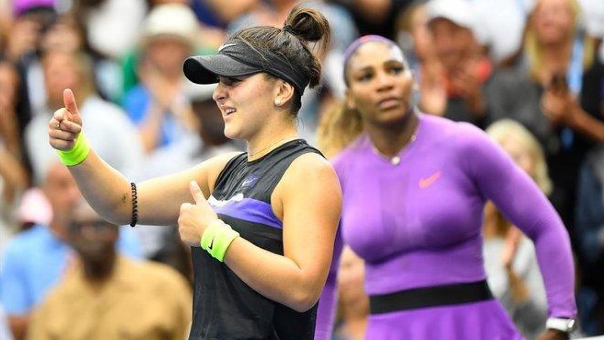 Bianca Andreescu, feliz ante Serena Williams.-ROBERT DEUTSCH-USA TODAY SPORTS