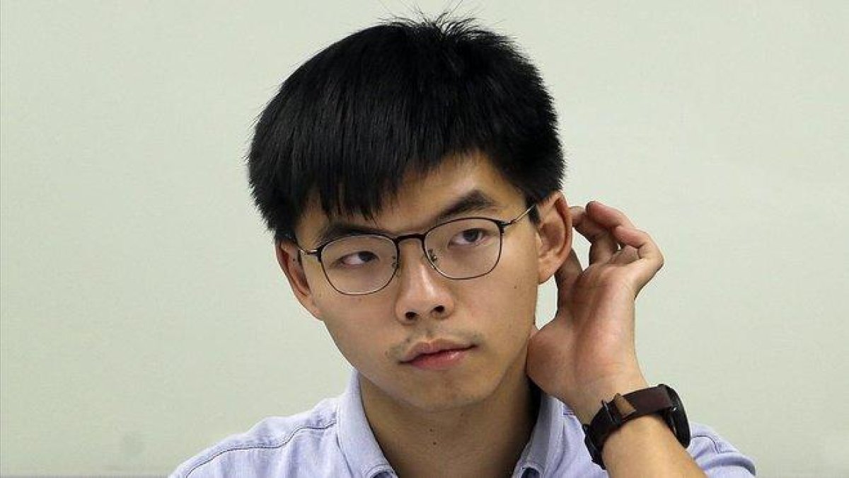 El activista hongkonés Joshua Wong.-AP / CHIANG YING-YING