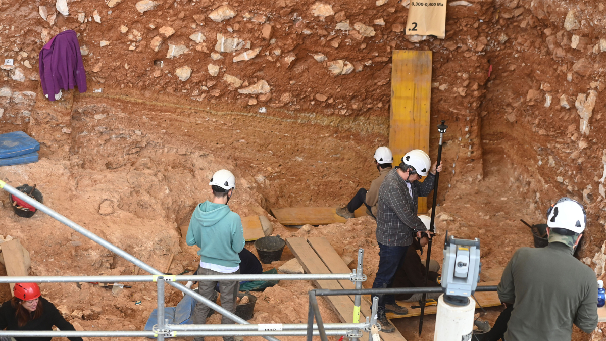 Zona de trabajo en Gran Dolina donde esperan llegar a los niveles de antecessor. 