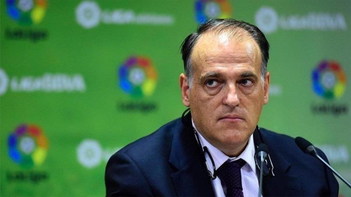 Javier Tebas, presidente de la Liga.-