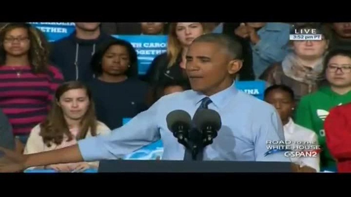 Discurso de Obama contra los republicanos en Carolina del Norte.-YOUTUBE