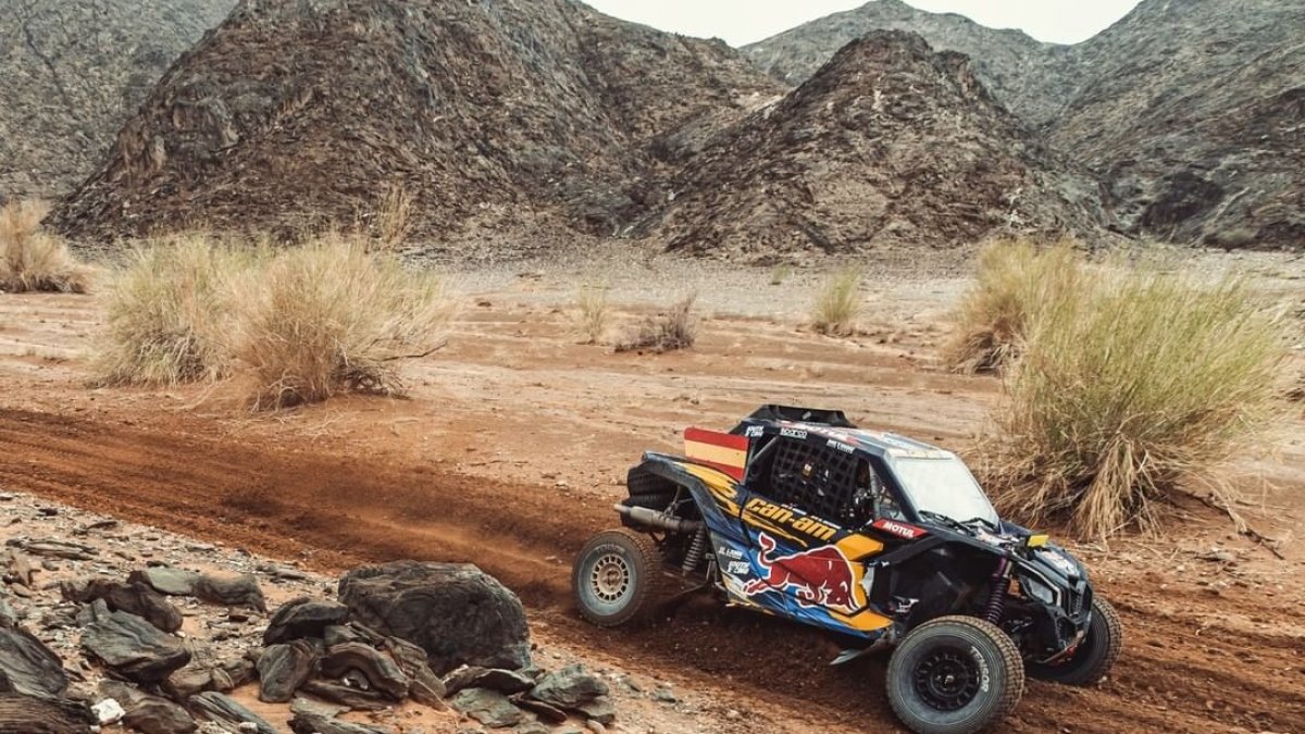 Cristina Gutiérrez durante una etapa del Dakar 2023. @redbullcanamfactoryteam