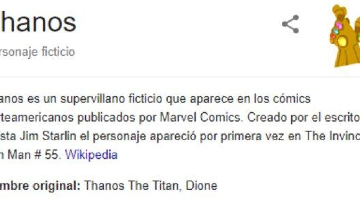Huevo de pascua de Google para el estreno de Vengadores: endgame.-