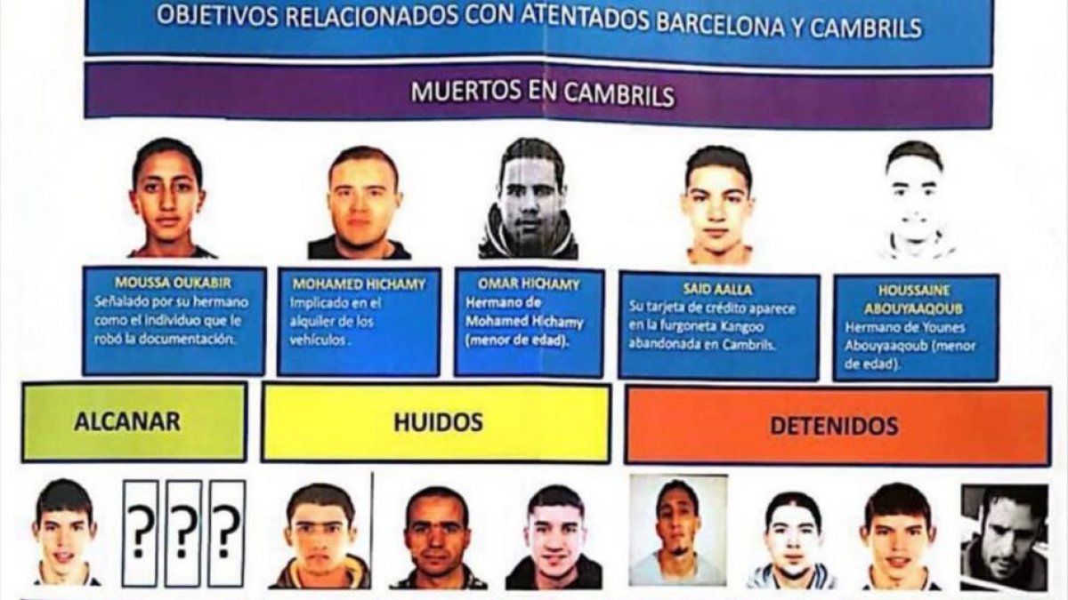 Estos son los terroristas implicados en los atentados de Barcelona y Cambrils.-EL PERIÓDICO