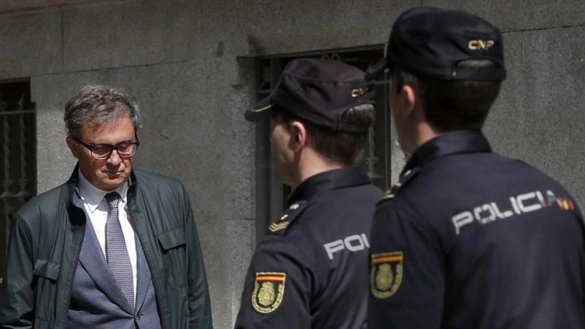 Jordi Pujol Ferrusola, a su llegada a la Audiencia Nacional, este martes.-JOSÉ LUIS ROCA