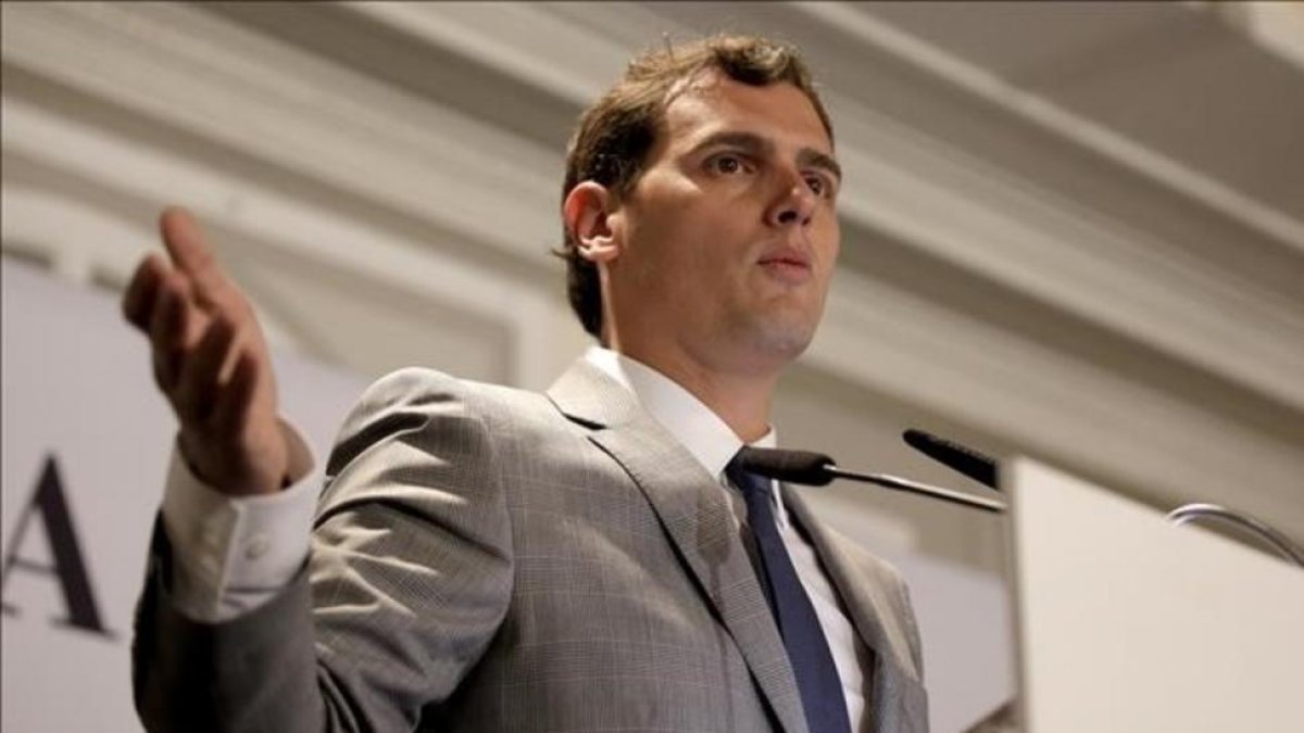 Albert Rivera, este lunes, durante un acto organizado por El Economista.-JOSE LUIS ROCA