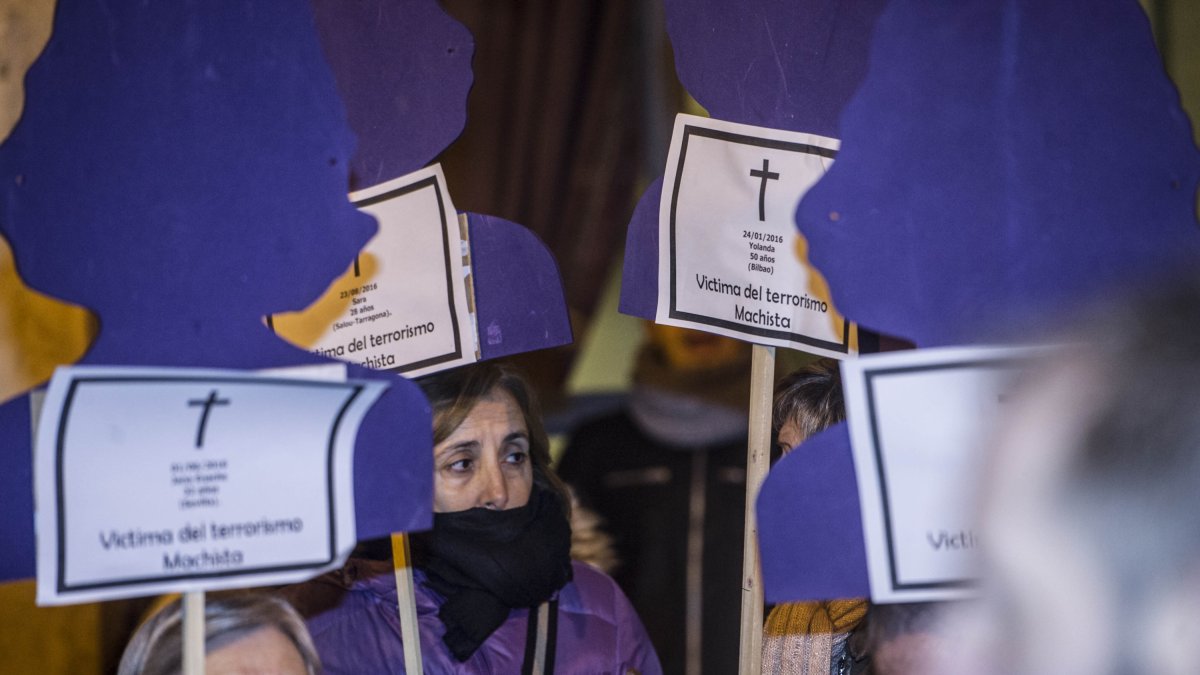 Imagen de una concentración contra la violencia de género en Burgos.